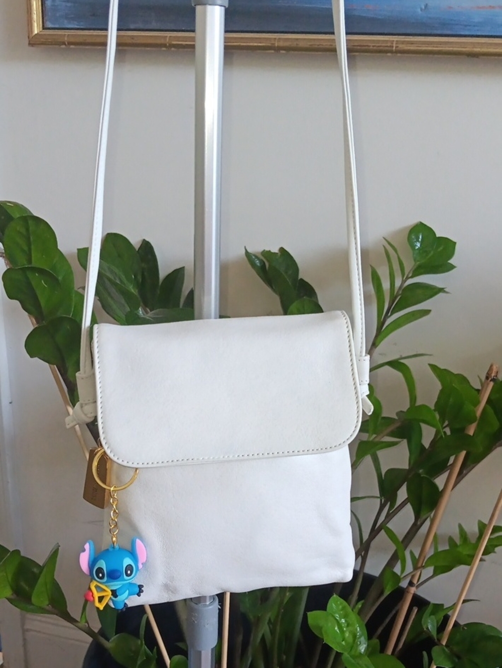 Giani Bernini Leather Crossbody Bag with Cupid bag charm Like New